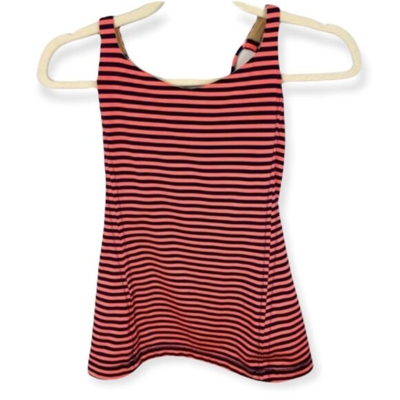 Lululemon Free To Be Tank Classic Stripe Blue Red Size 4 Strappy Lightweight Top - Picture 3 of 7